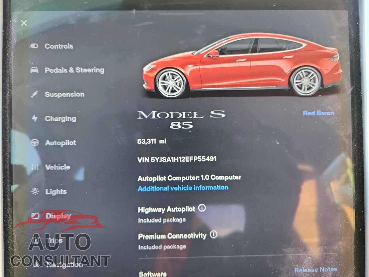 TESLA MODEL S 2014 - 5YJSA1H12EFP55491