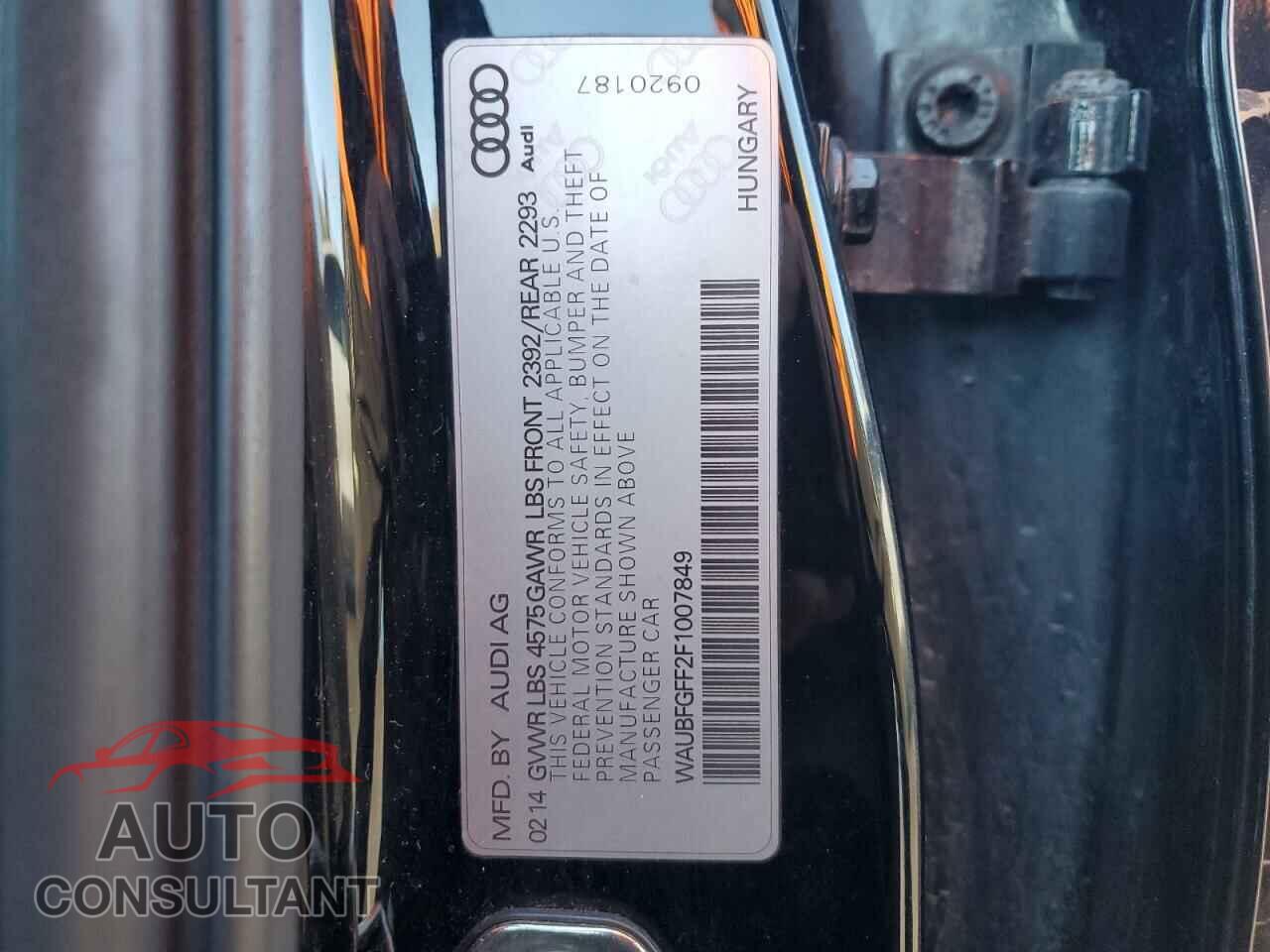 AUDI A3 2015 - WAUBFGFF2F1007849