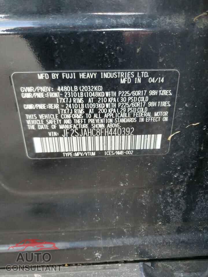 SUBARU FORESTER 2015 - JF2SJAHC8FH440392