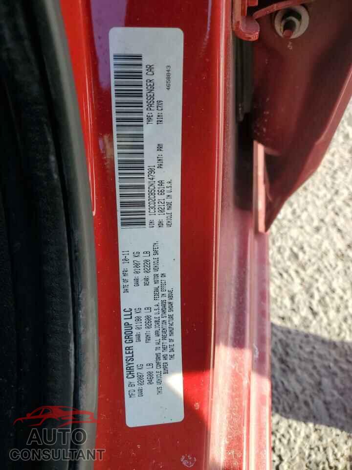 DODGE AVENGER 2012 - 1C3CDZCB5CN147901
