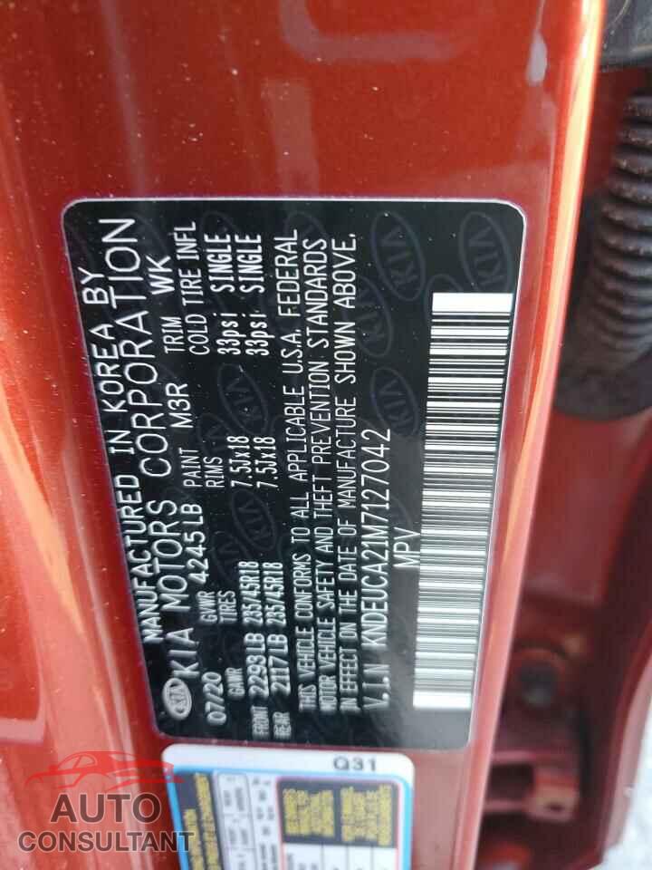 KIA SELTOS 2021 - KNDEUCA21M7127042