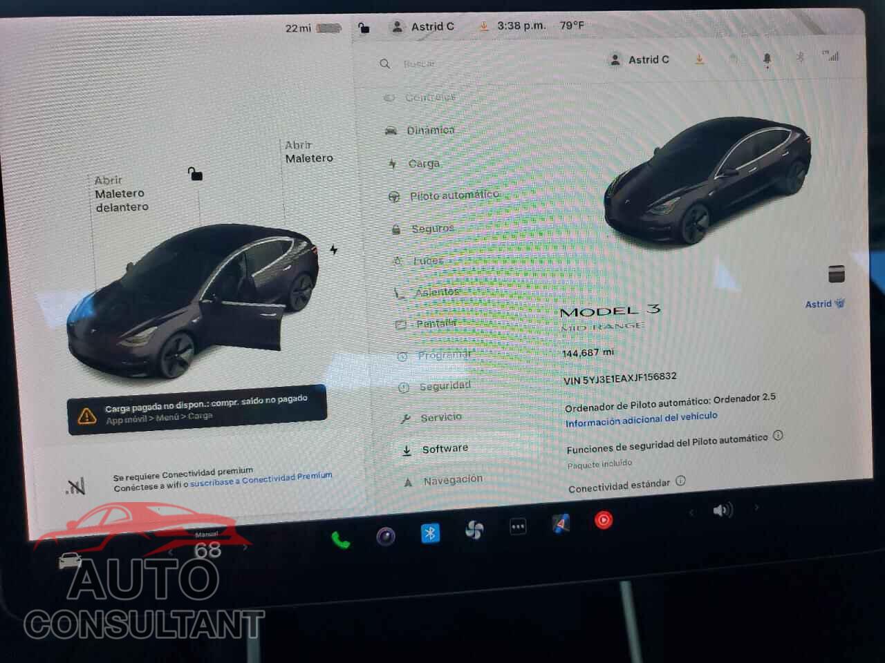 TESLA MODEL 3 2018 - 5YJ3E1EAXJF156832