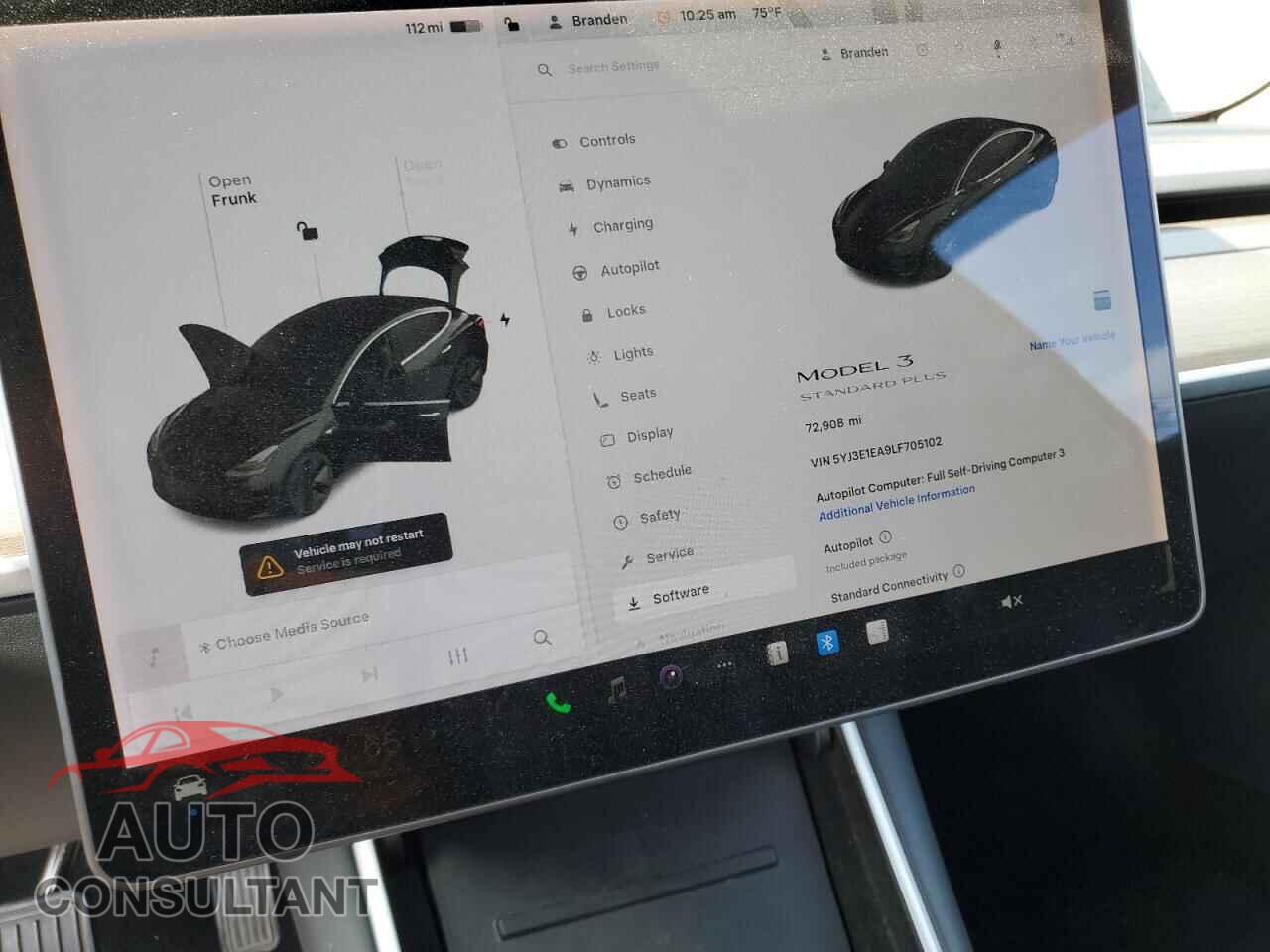 TESLA MODEL 3 2020 - 5YJ3E1EA9LF705102