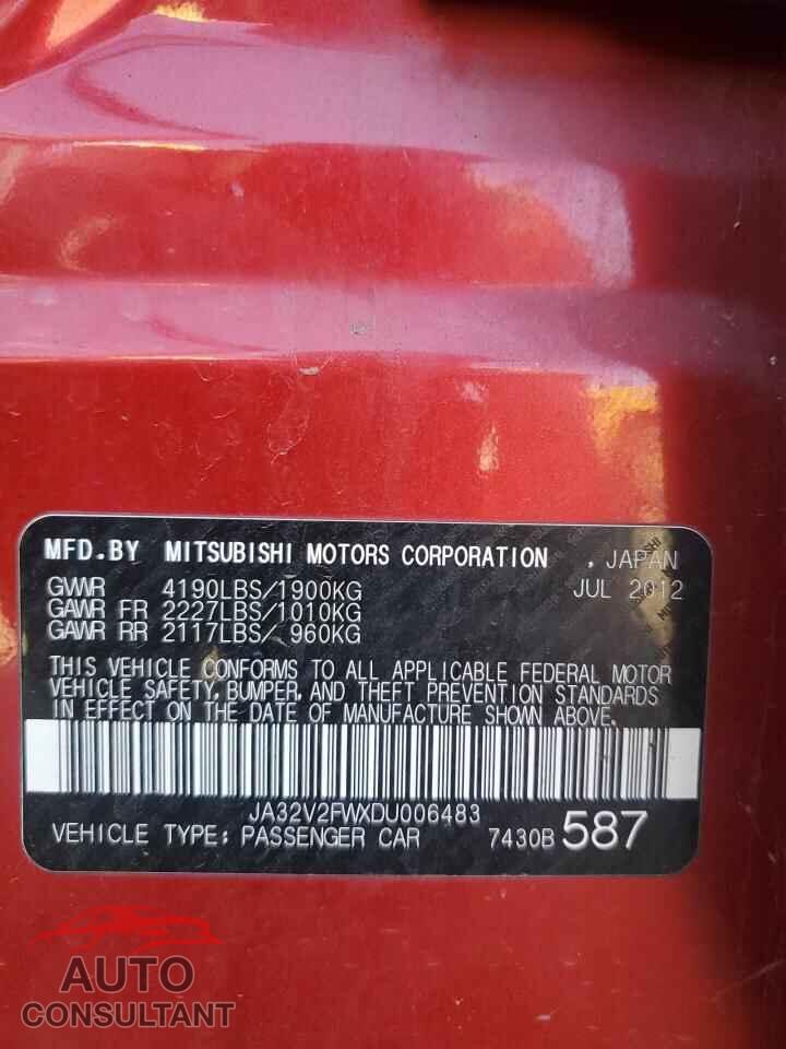MITSUBISHI LANCER 2013 - JA32V2FWXDU006483