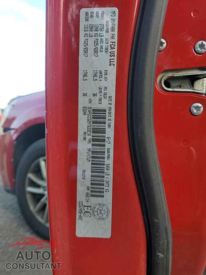 DODGE JOURNEY 2017 - 3C4PDCCG2HT633210