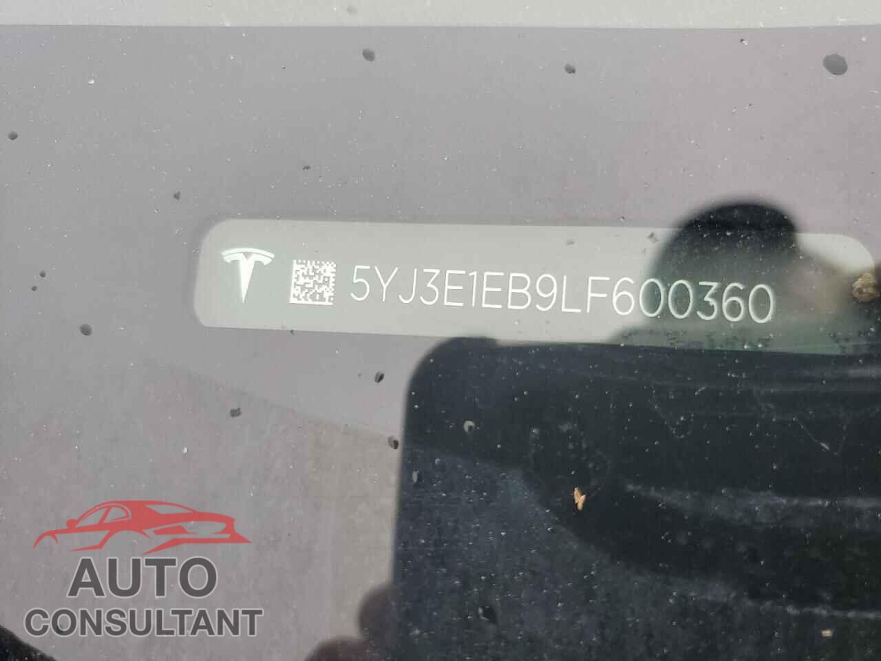 TESLA MODEL 3 2020 - 5YJ3E1EB9LF600360