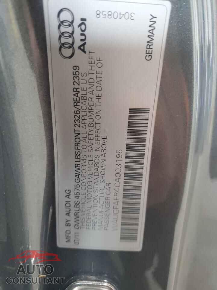 AUDI A5 2012 - WAUGFAFR4CA003195