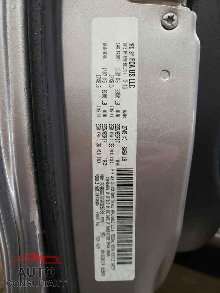 DODGE CARAVAN 2016 - 2C4RDGEG6GR325780