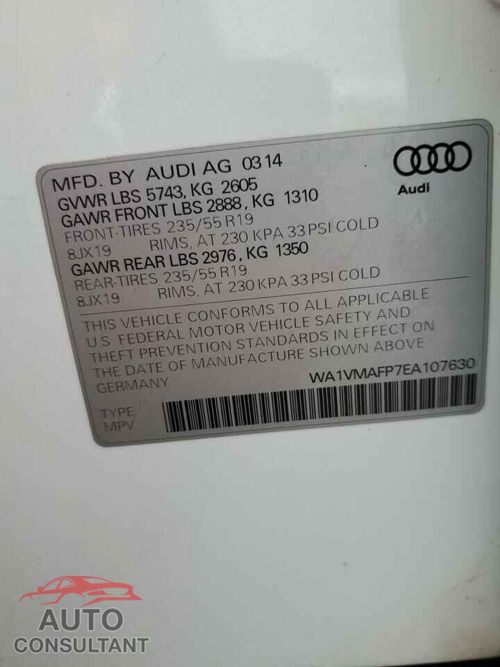 AUDI Q5 2014 - WA1VMAFP7EA107630