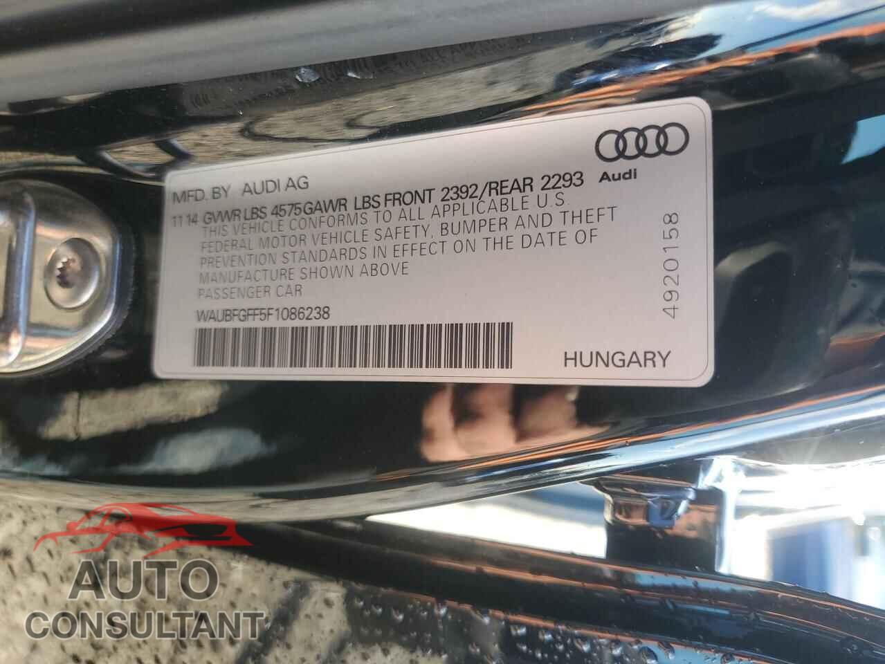AUDI S3 2015 - WAUBFGFF5F1086238