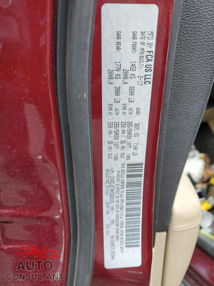 DODGE DURANGO 2017 - 1C4SDJET0HC820191