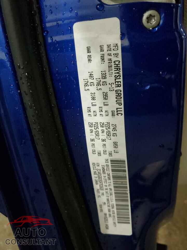 DODGE CARAVAN 2013 - 2C4RDGBG9DR763628