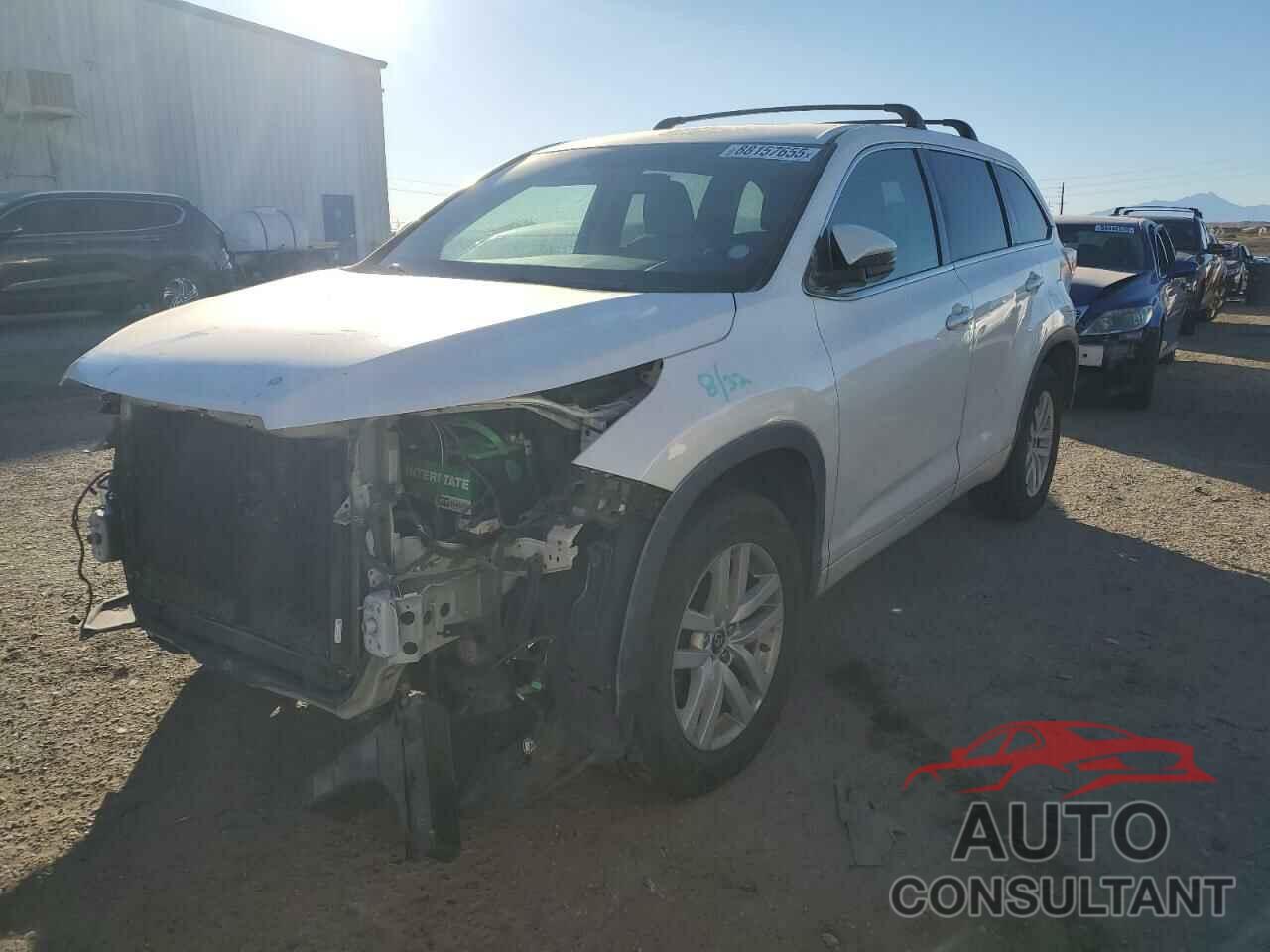 TOYOTA HIGHLANDER 2016 - 5TDZKRFH4GS171473