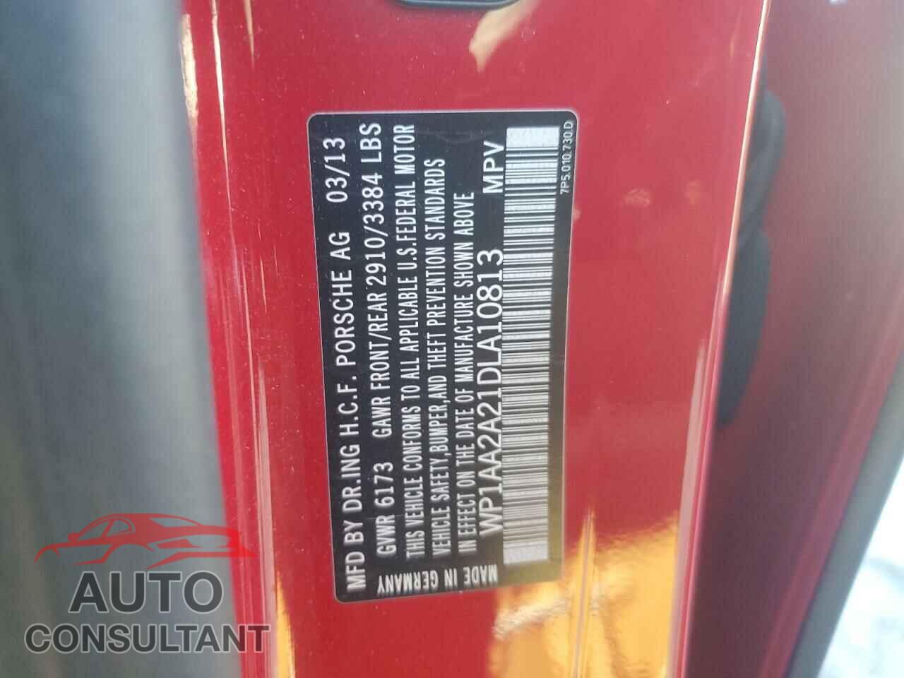 PORSCHE CAYENNE 2013 - WP1AA2A21DLA10813