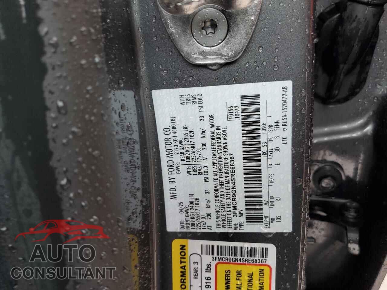 FORD BRONCO 2025 - 3FMCR9GN4SRE68367