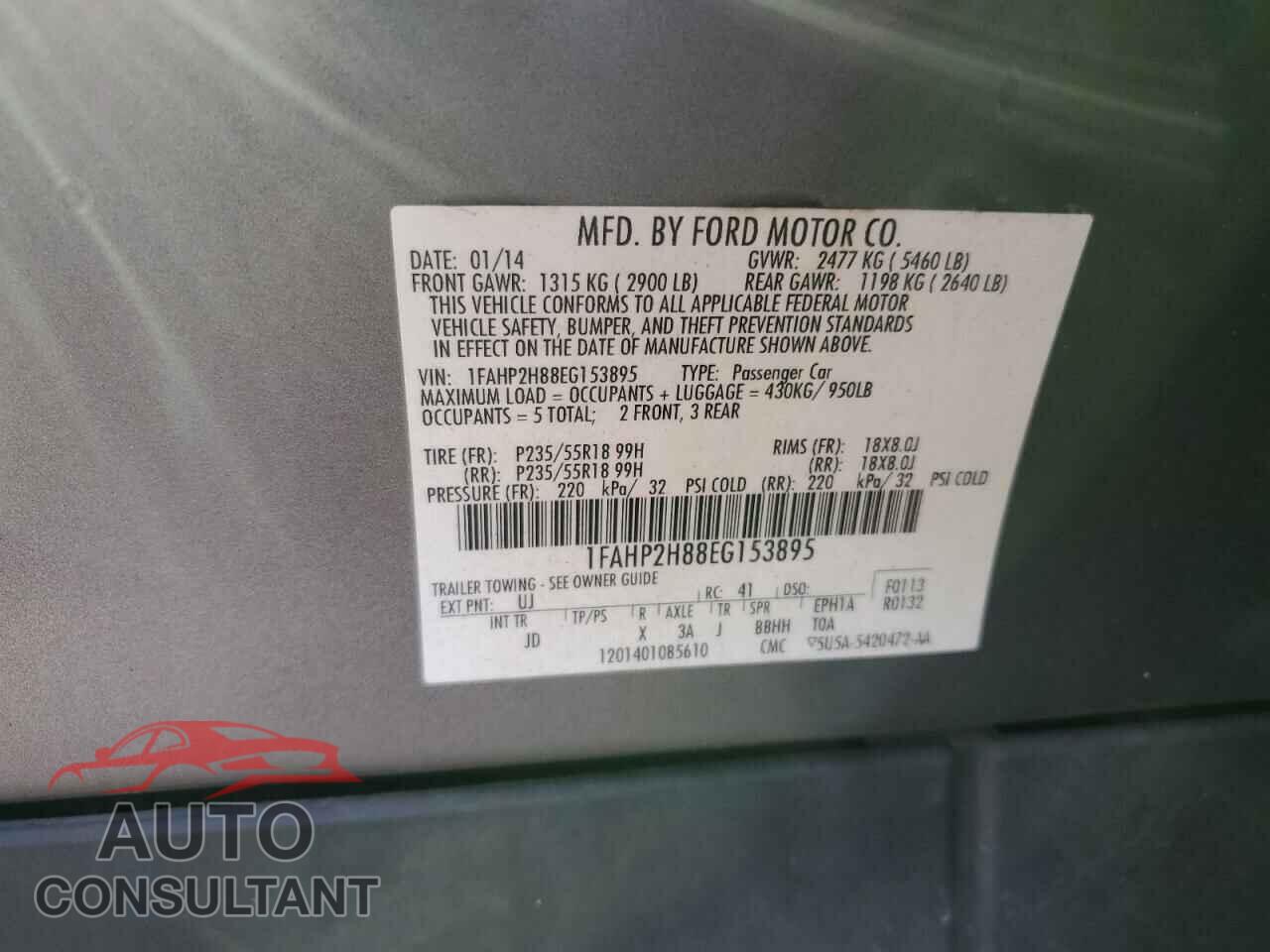 FORD TAURUS 2014 - 1FAHP2H88EG153895