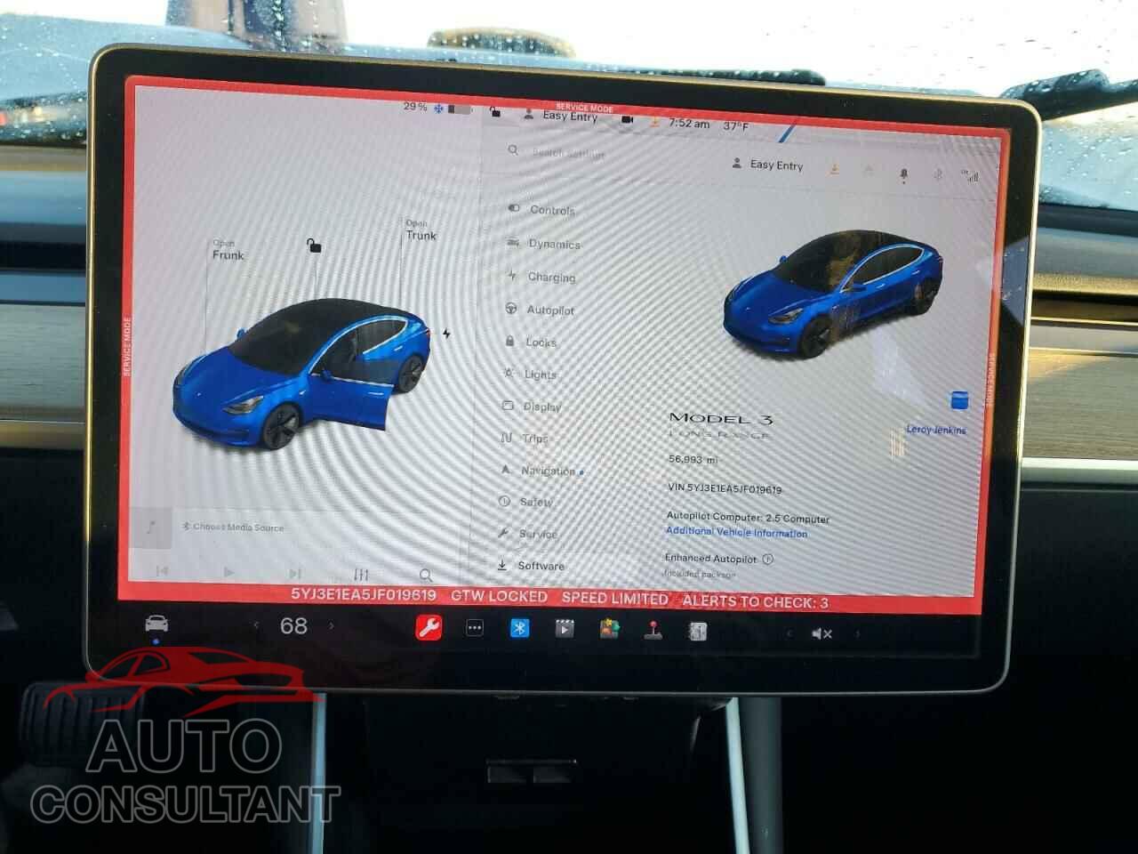 TESLA MODEL 3 2018 - 5YJ3E1EA5JF019619
