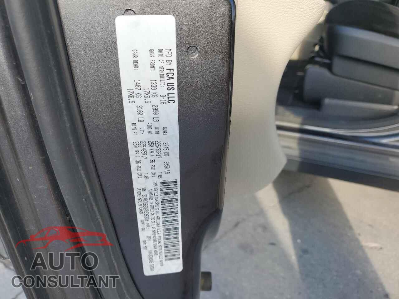 DODGE CARAVAN 2016 - 2C4RDGBG9GR336390