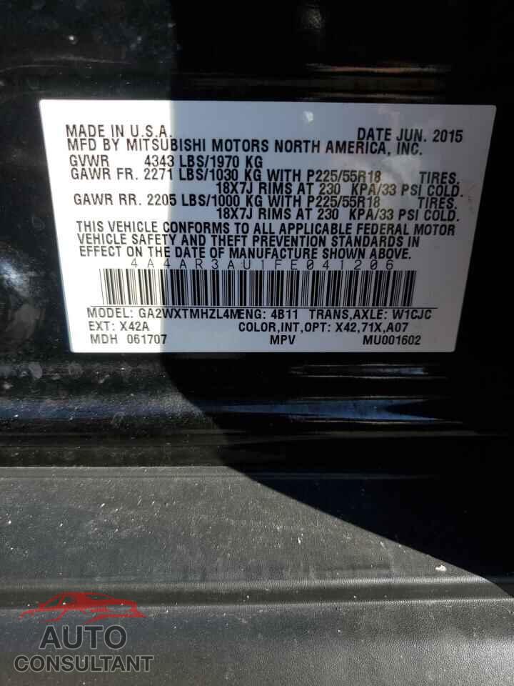 MITSUBISHI OUTLANDER 2015 - 4A4AR3AU1FE041206