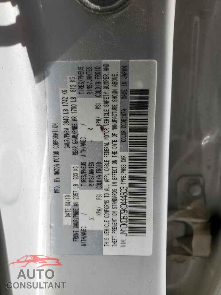 MAZDA CX-3 2019 - JM1DKDB79K0444803