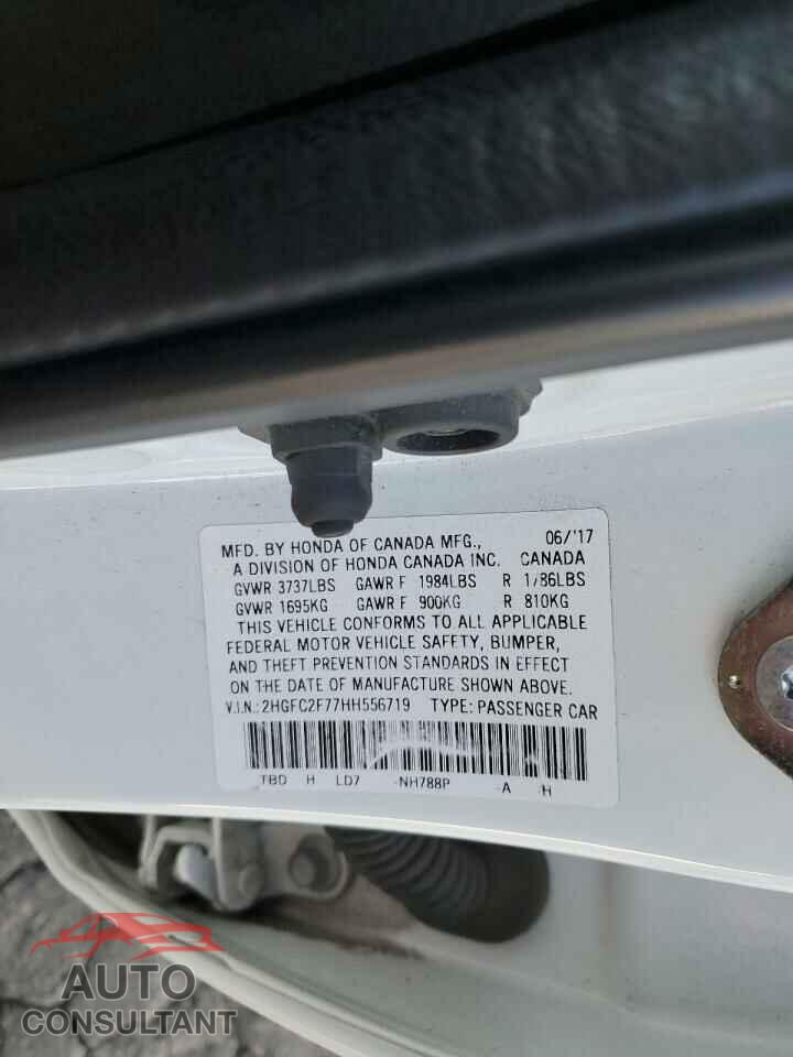 HONDA CIVIC 2017 - 2HGFC2F77HH556719