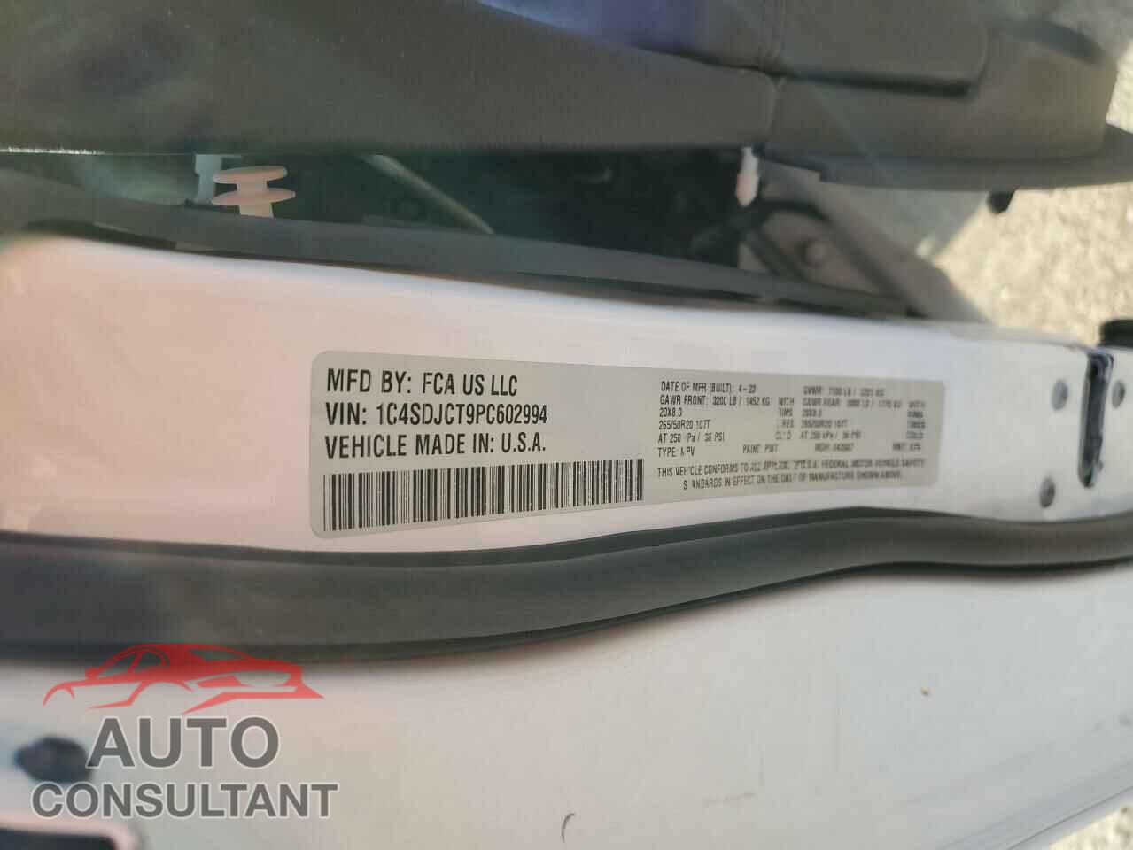 DODGE DURANGO 2023 - 1C4SDJCT9PC602994