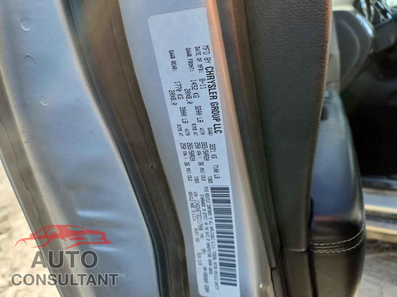 DODGE DURANGO 2012 - 1C4SDHET3CC117508