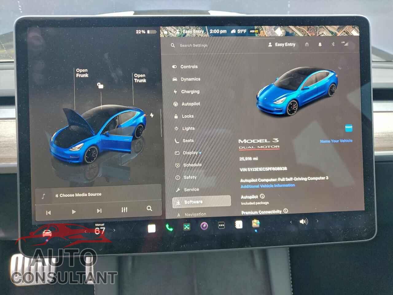 TESLA MODEL 3 2023 - 5YJ3E1EC5PF608938