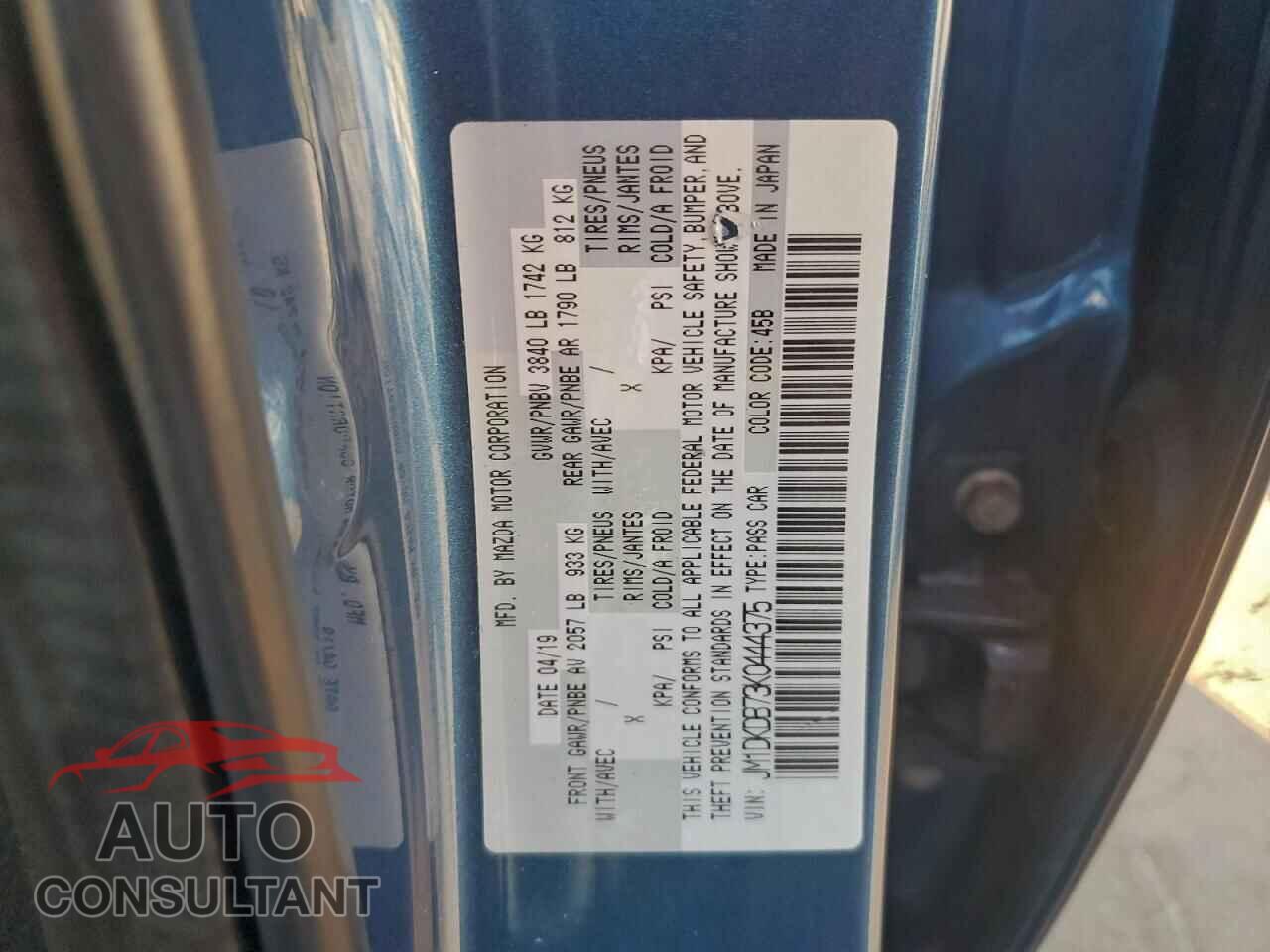 MAZDA CX-3 2019 - JM1DKDB73K0444375