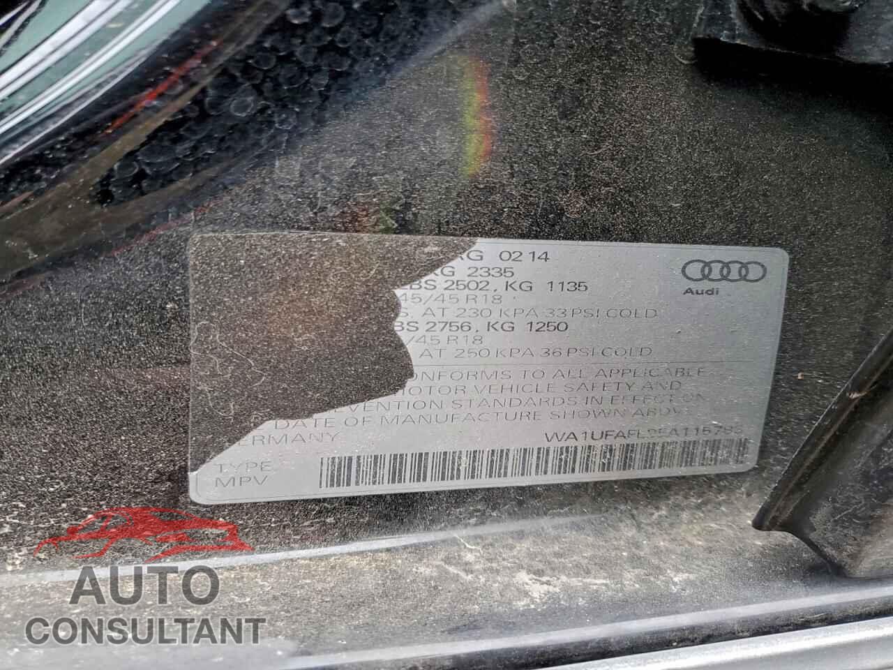 AUDI A4 2014 - WA1UFAFL2EA115783