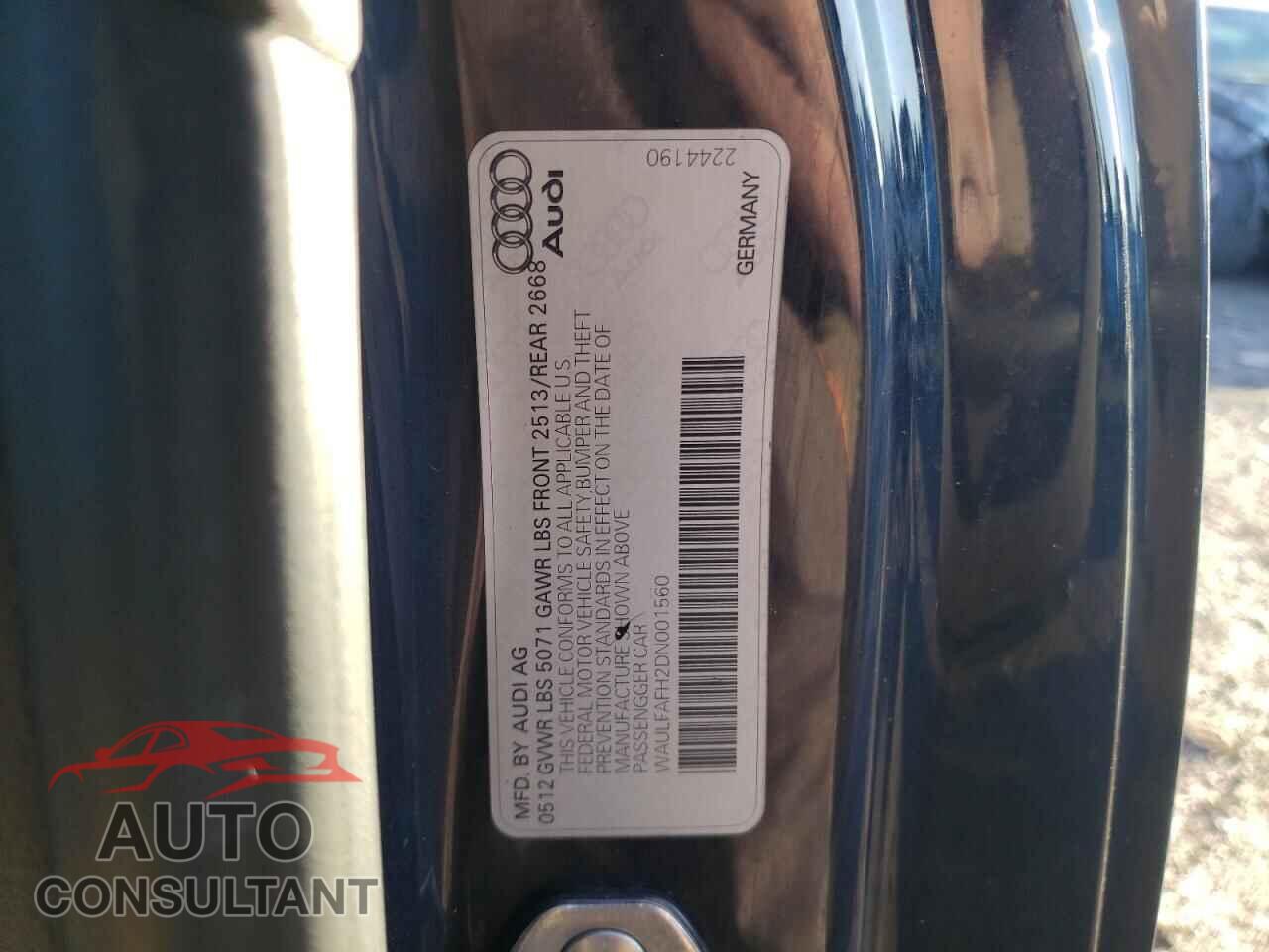 AUDI A5 2013 - WAULFAFH2DN001560
