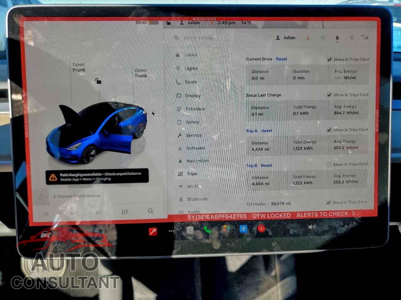 TESLA MODEL 3 2023 - 5YJ3E1EA6PF542785