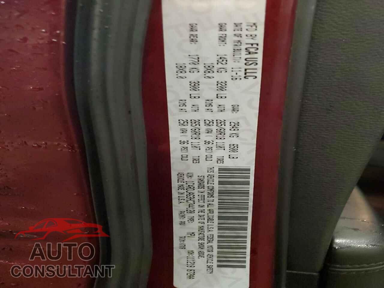 DODGE DURANGO 2017 - 1C4RDJAG3HC744120