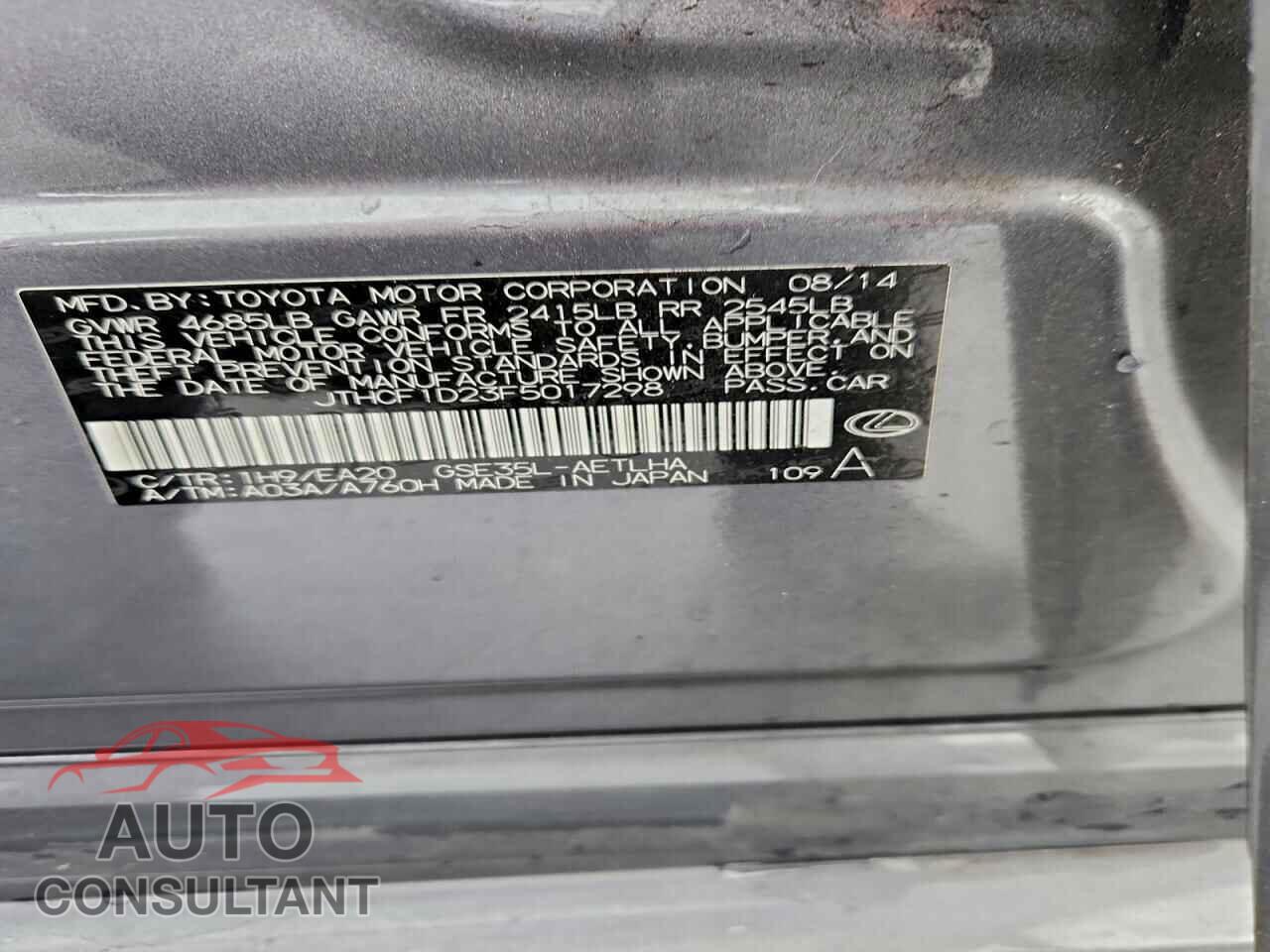 LEXUS IS 2015 - JTHCF1D23F5017298
