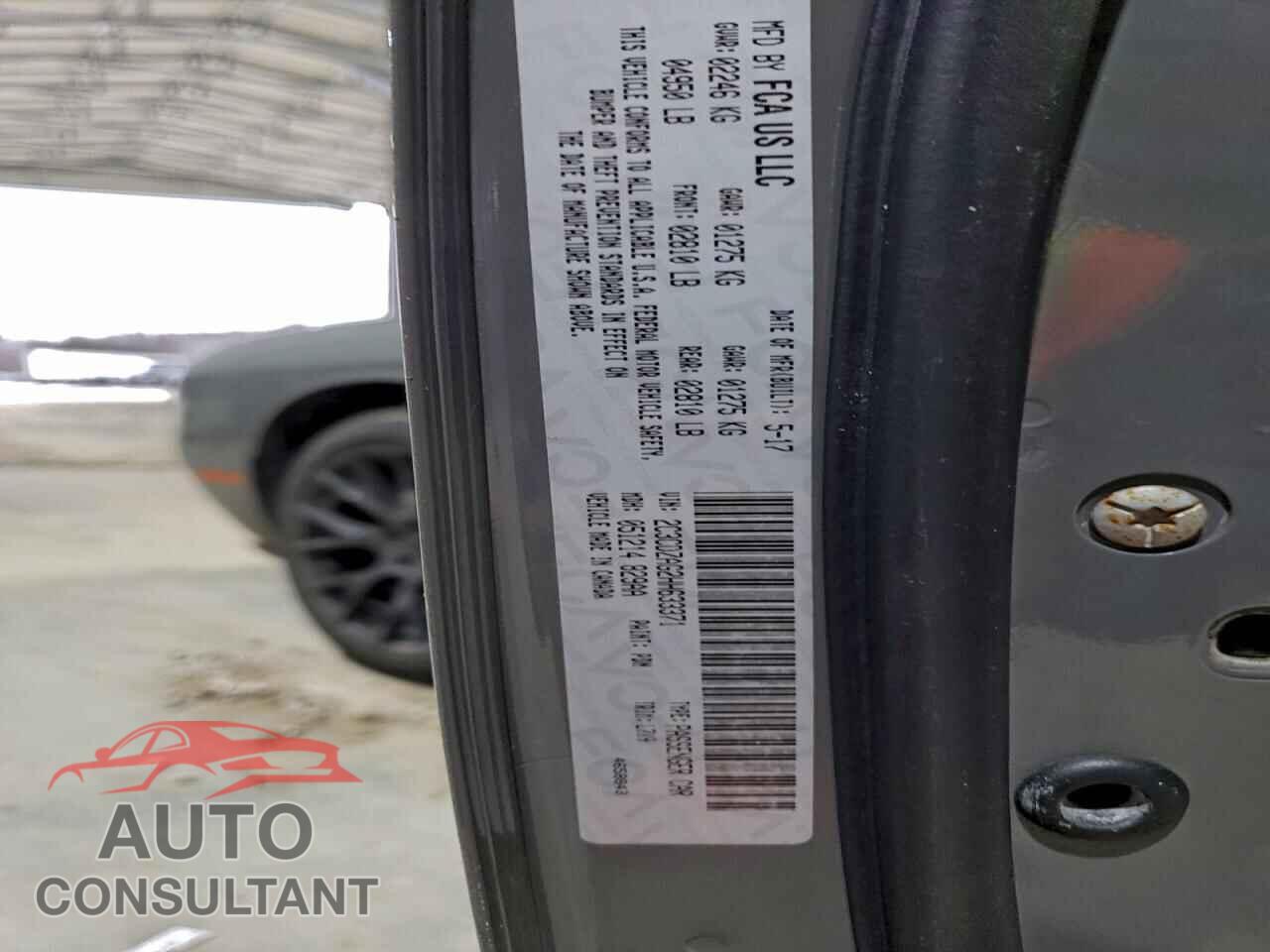 DODGE CHALLENGER 2017 - 2C3CDZAG2HH633371