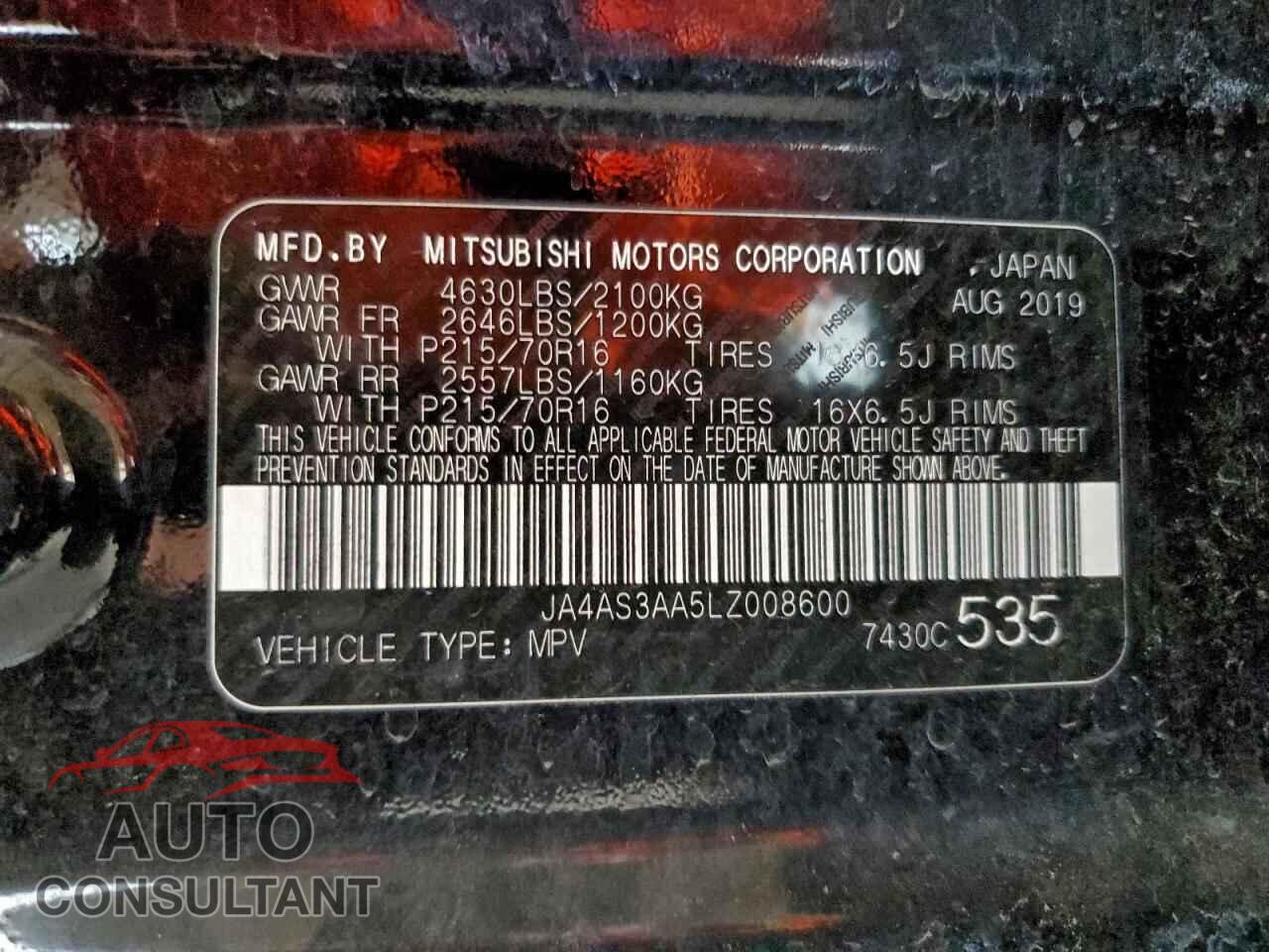 MITSUBISHI ECLIPSE 2020 - JA4AS3AA5LZ008600