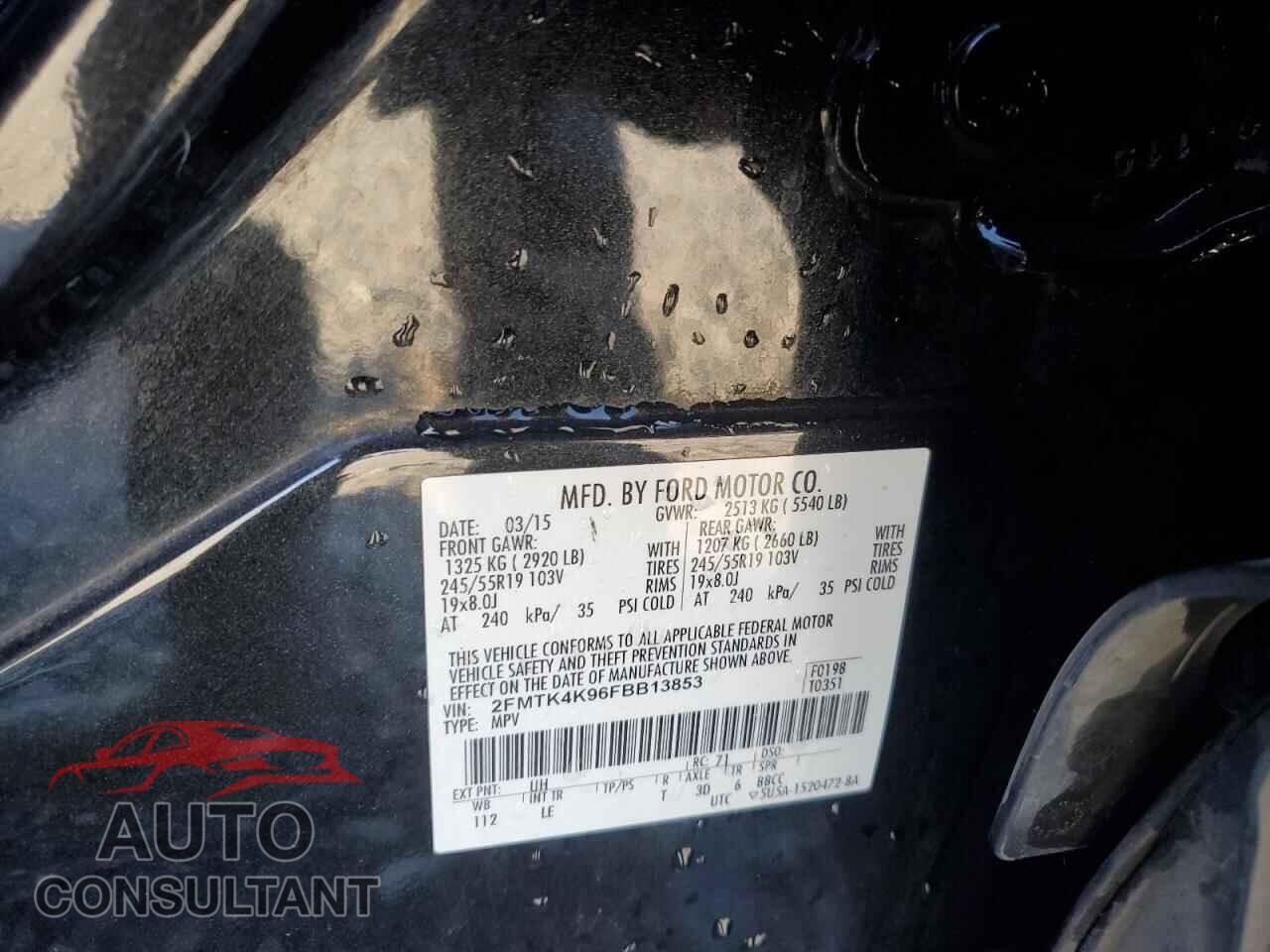 FORD EDGE 2015 - 2FMTK4K96FBB13853