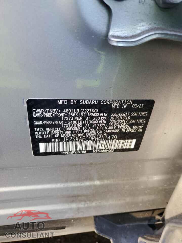 SUBARU FORESTER 2023 - JF2SKAEC0PH461479
