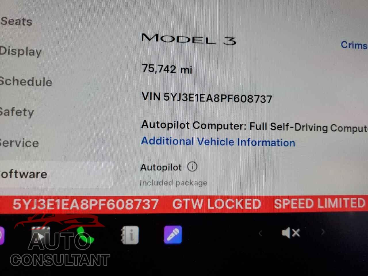 TESLA MODEL 3 2023 - 5YJ3E1EA8PF608737