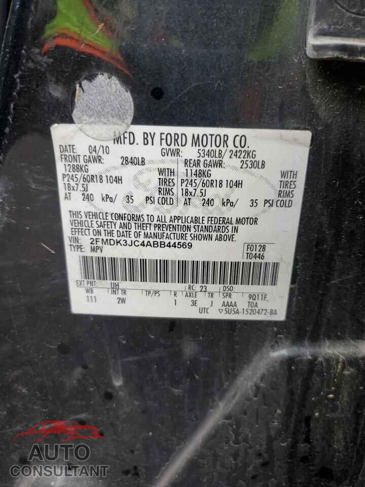 FORD EDGE 2010 - 2FMDK3JC4ABB44569