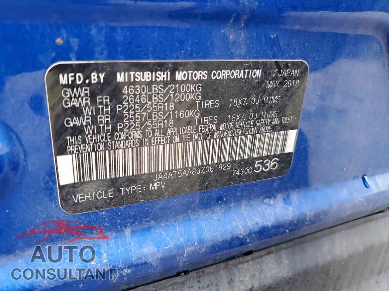 MITSUBISHI ECLIPSE 2018 - JA4AT5AA8JZ061829