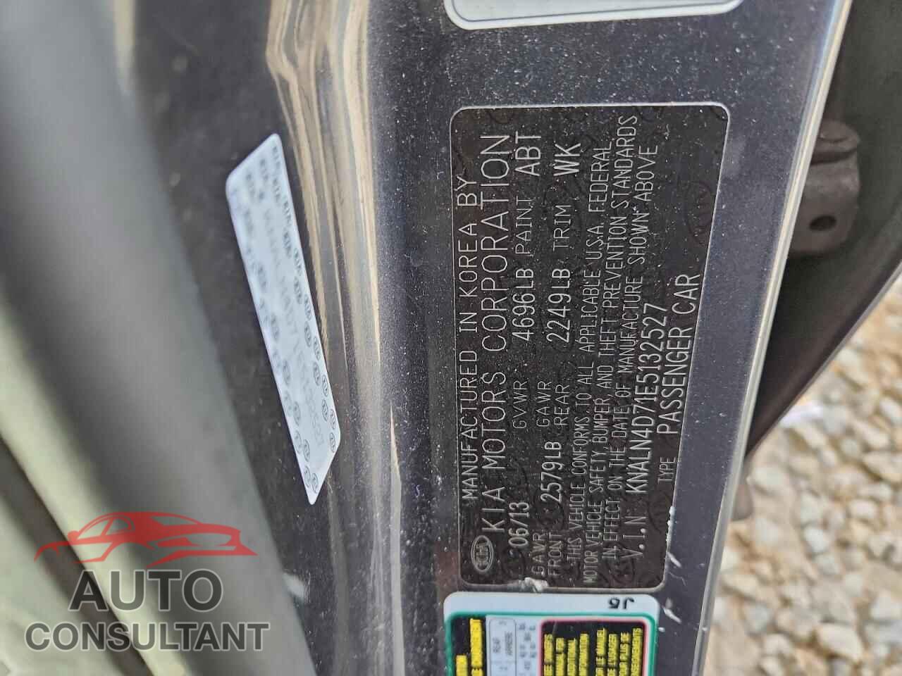 KIA CADENZA 2014 - KNALN4D71E5132527