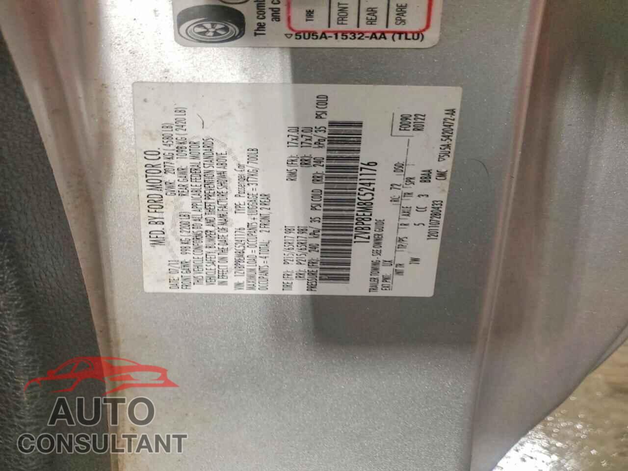 FORD ALL Models 2012 - 1ZVBP8EM8C5241176