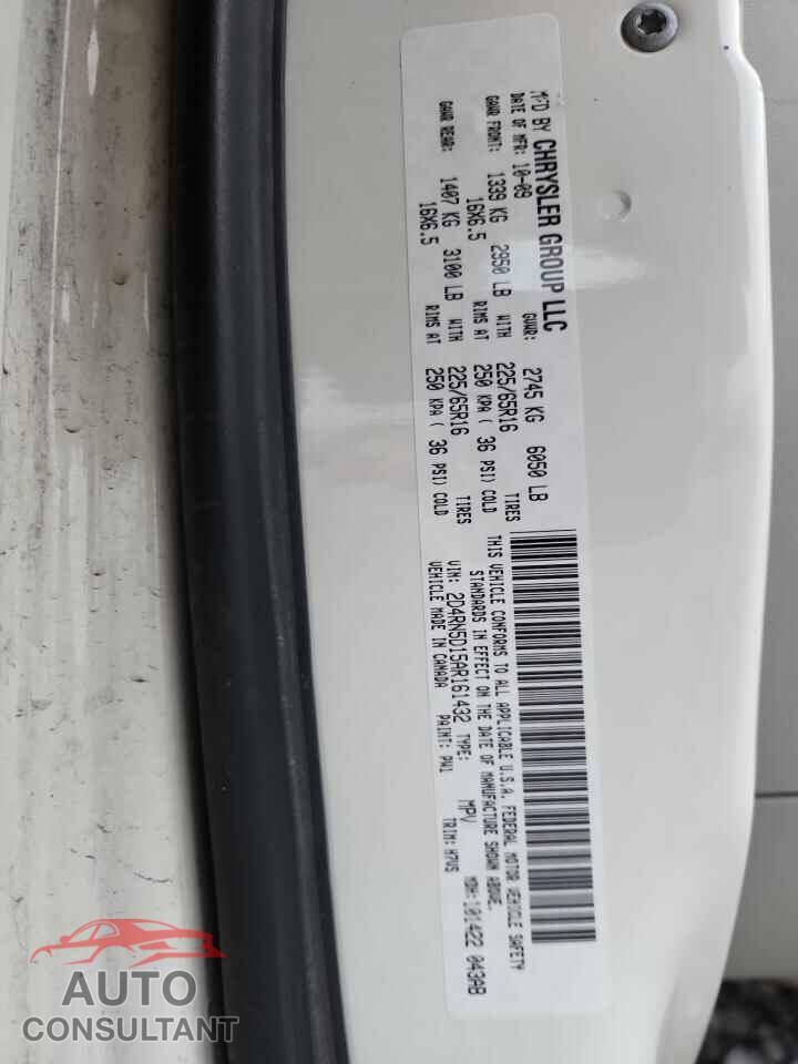 DODGE CARAVAN 2010 - 2D4RN5D15AR161432
