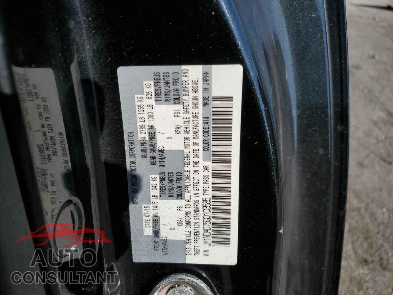 MAZDA MX5 2016 - JM1NDAD76G0103585