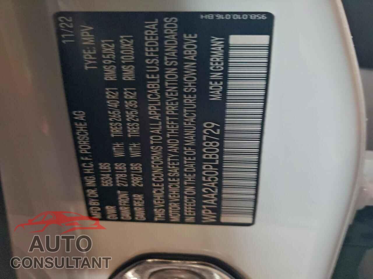 PORSCHE MACAN BASE 2023 - WP1AA2A50PLB08729