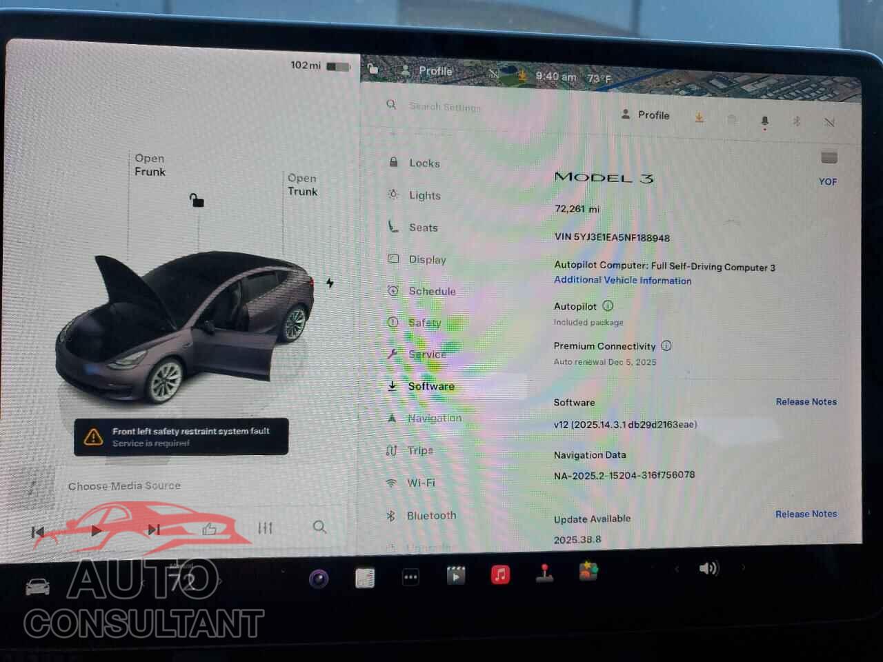 TESLA MODEL 3 2022 - 5YJ3E1EA5NF188948