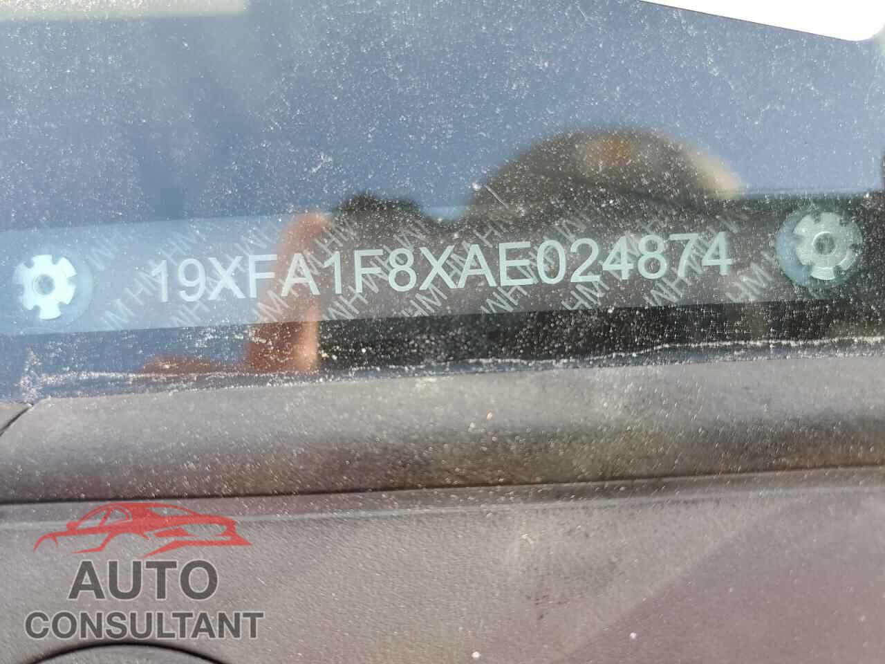 HONDA CIVIC 2010 - 19XFA1F8XAE024874
