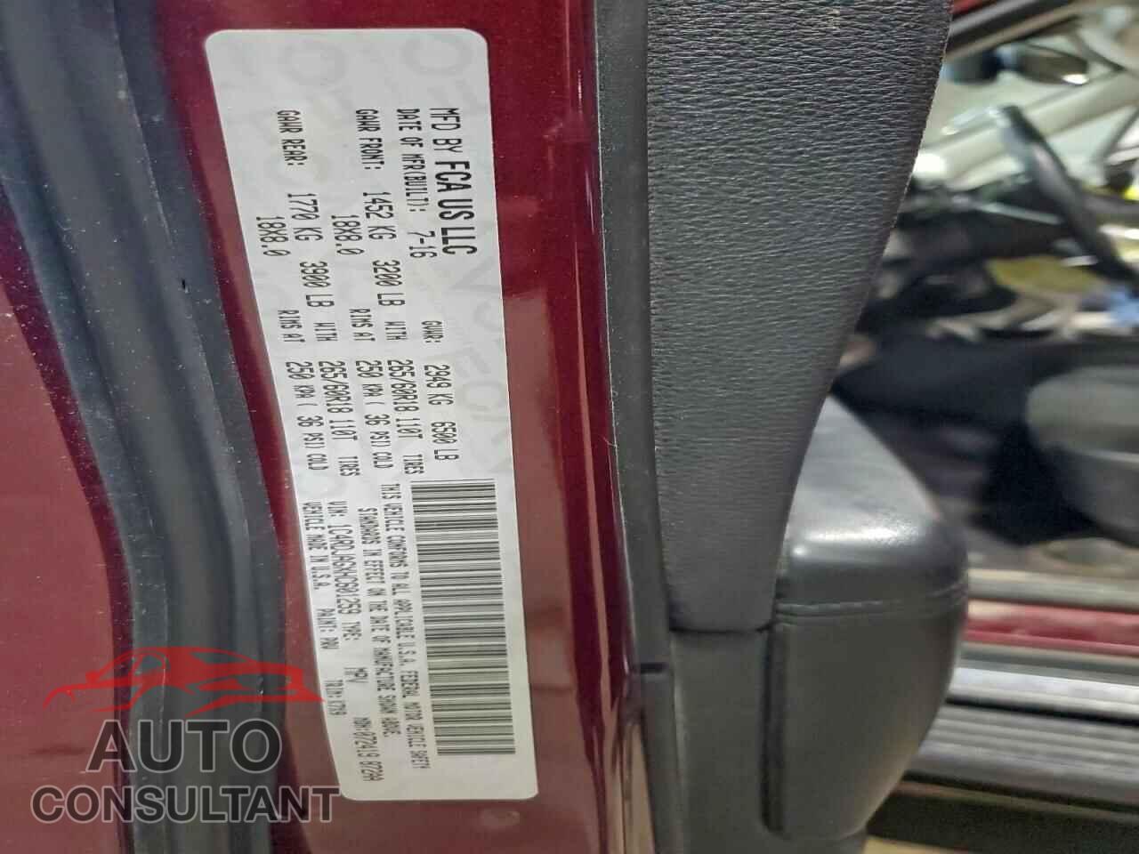 DODGE DURANGO 2017 - 1C4RDJAGXHC601259