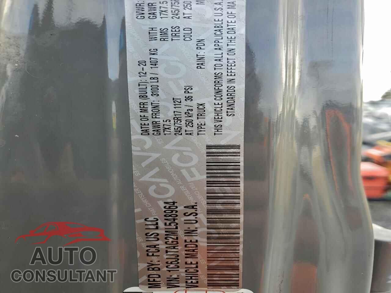 JEEP GLADIATOR 2021 - 1C6JJTAG2ML548964
